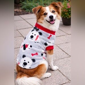 Handmade Fleece Dog Sweater – Medium | Cozy Neutral Aesthetic